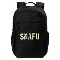 Snafu Funny Military Slang Design Stencil Look Letters Backpack
