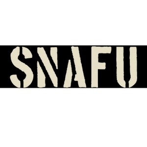 Snafu Funny Military Slang Design Stencil Look Letters Bumper Sticker