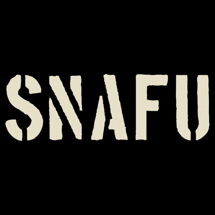 Snafu Funny Military Slang Design Stencil Look Letters 16 in Basic Backpack