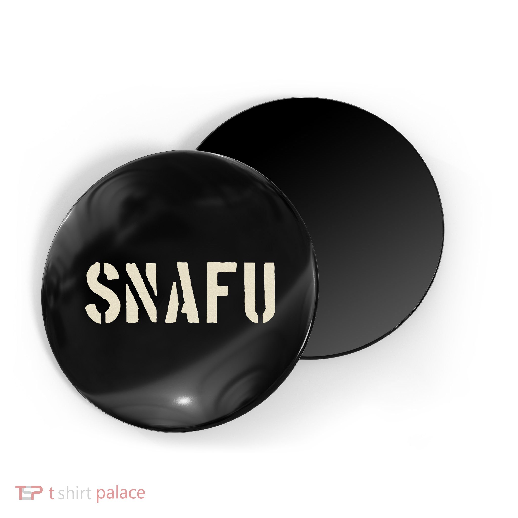 Snafu Funny Military Slang Design Stencil Look Letters Magnet