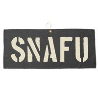 Snafu Funny Military Slang Design Stencil Look Letters Large Microfiber Waffle Golf Towel