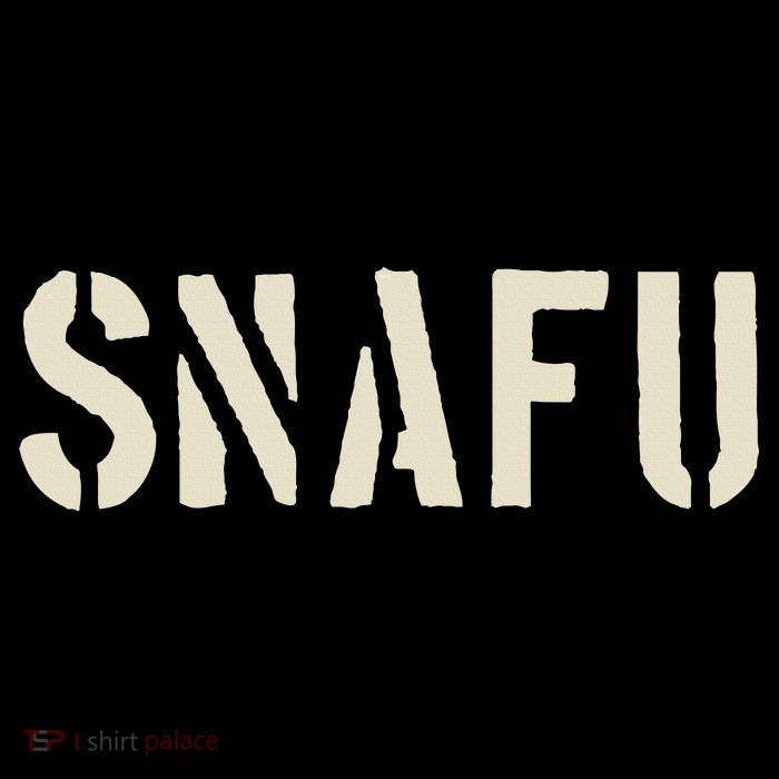 Snafu Funny Military Slang Design Stencil Look Letters Poster