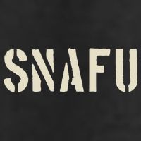 Snafu Funny Military Slang Design Stencil Look Letters 25L Jumbo Tote