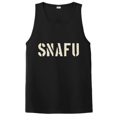 Snafu Funny Military Slang Design Stencil Look Letters PosiCharge Competitor Tank