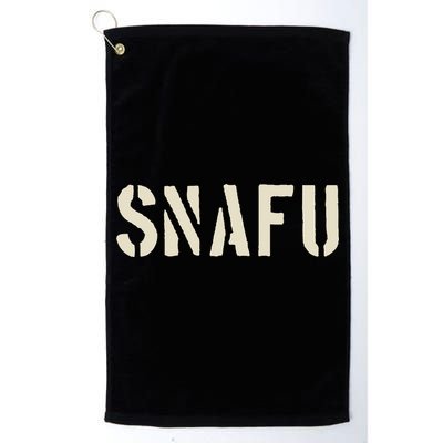 Snafu Funny Military Slang Design Stencil Look Letters Golf Towel
