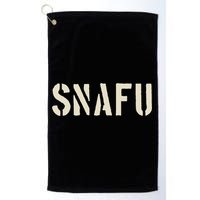 Snafu Funny Military Slang Design Stencil Look Letters Golf Towel