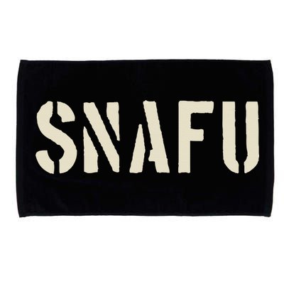 Snafu Funny Military Slang Design Stencil Look Letters Microfiber Hand Towel