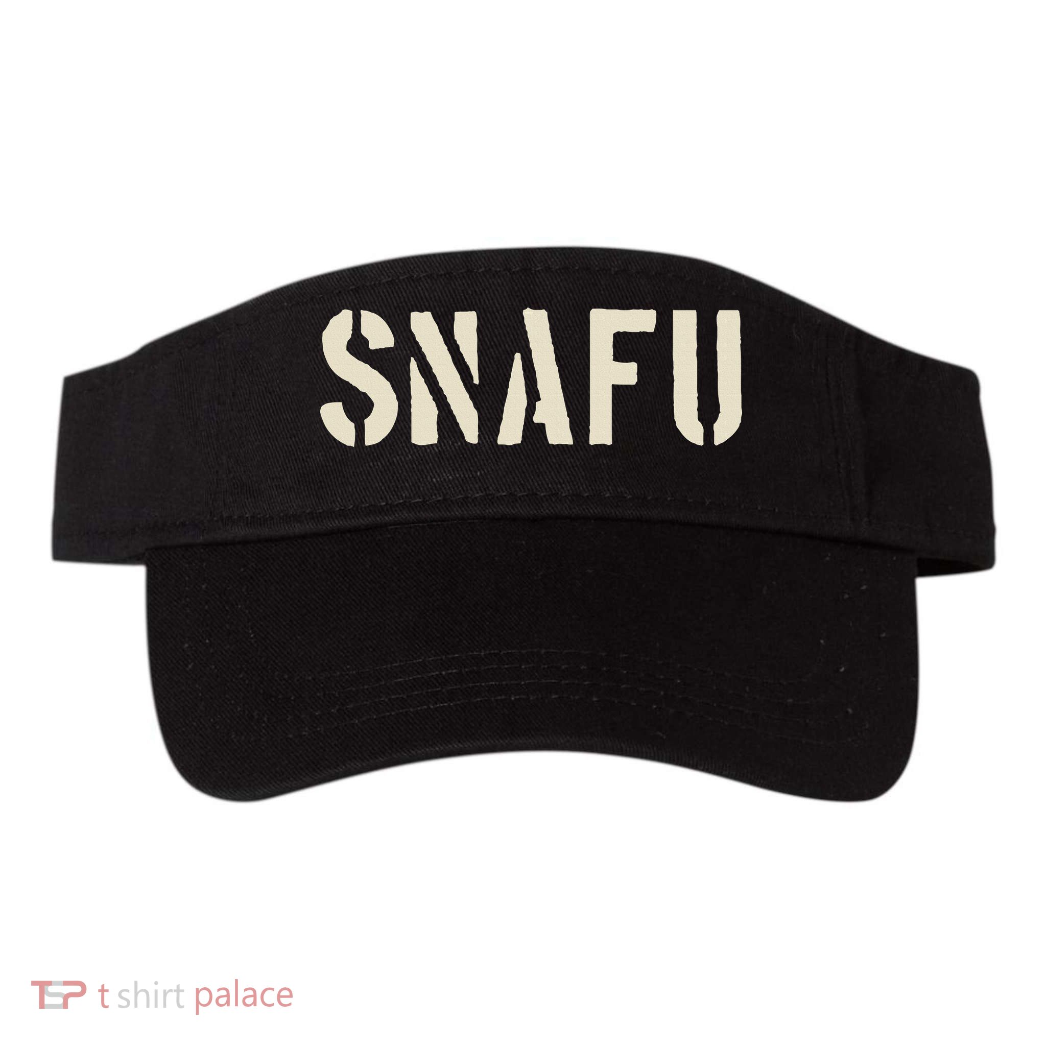 Snafu Funny Military Slang Design Stencil Look Letters Visor