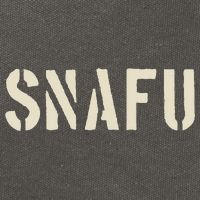 Snafu Funny Military Slang Design Stencil Look Letters Cotton Canvas Backpack