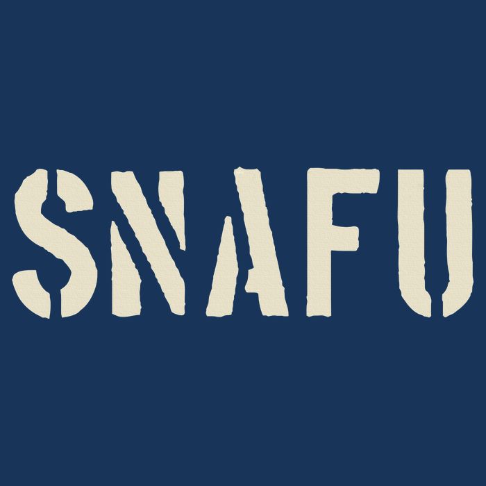 Snafu Funny Military Slang Design Stencil Look Letters Infant Baby Jersey Bodysuit