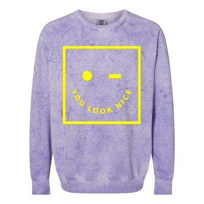 Smiley Face Music Retro Colorblast Crewneck Sweatshirt