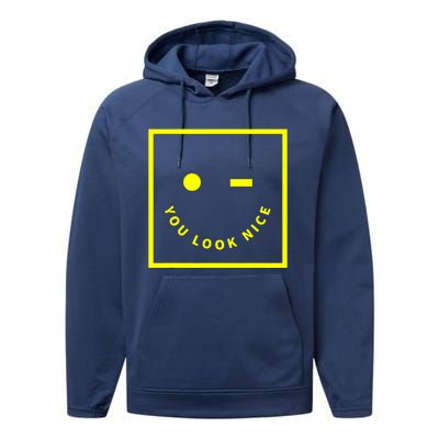 Smiley Face Music Retro Performance Fleece Hoodie