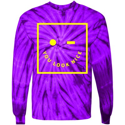 Smiley Face Music Retro Tie-Dye Long Sleeve Shirt