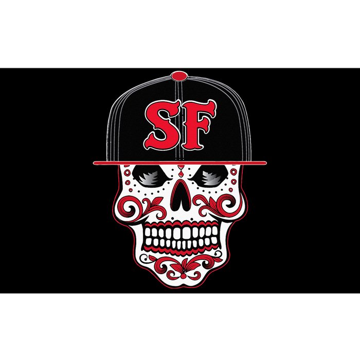 San Francisco Mexican Sugar Skull Design Bay Area Bumper Sticker