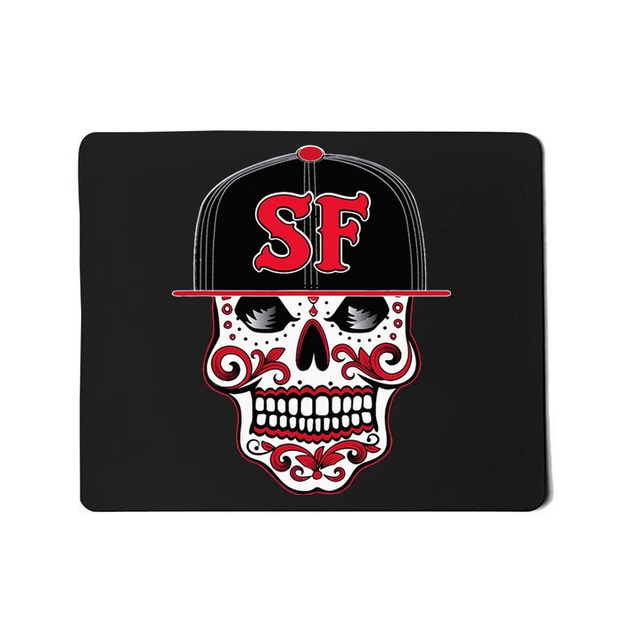 San Francisco Mexican Sugar Skull Design Bay Area Mousepad