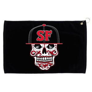 San Francisco Mexican Sugar Skull Design Bay Area Grommeted Golf Towel