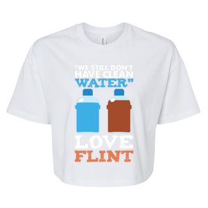 Save Flint Michigan Water Crisis Environt Awareness Gift Cute Gift Bella+Canvas Jersey Crop Tee