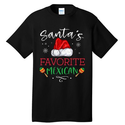 SantaS Favorite Mexican Funny Pajama Christmas Mexico Gift Tall T-Shirt