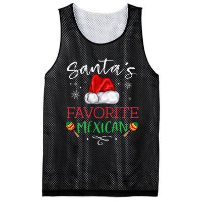 SantaS Favorite Mexican Funny Pajama Christmas Mexico Gift Mesh Reversible Basketball Jersey Tank