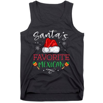 SantaS Favorite Mexican Funny Pajama Christmas Mexico Gift Tank Top