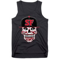 San Francisco Mexican Sugar Skull Design Bay Area Tank Top