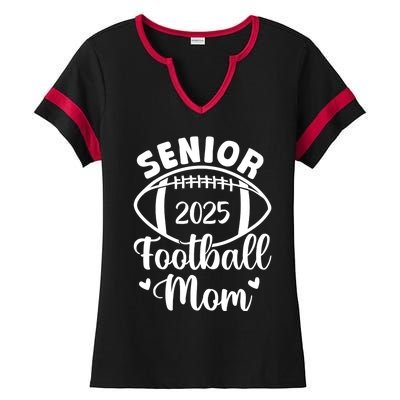 Senior Football Mom Class Of 2025 Proud Mom Of 2025 Graduate Ladies Halftime Notch Neck Tee