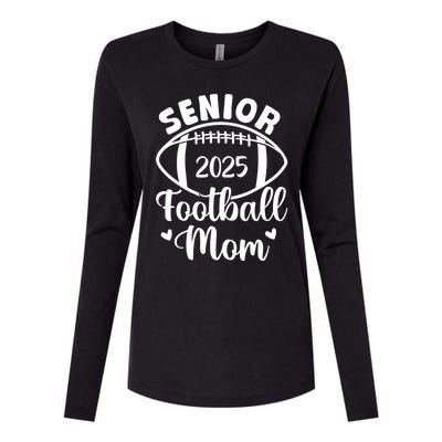 Senior Football Mom Class Of 2025 Proud Mom Of 2025 Graduate Womens Cotton Relaxed Long Sleeve T-Shirt