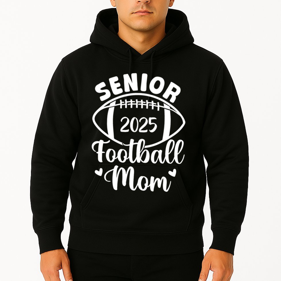Senior Football Mom Class Of 2025 Proud Mom Of 2025 Graduate Hoodie
