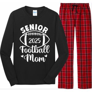 Senior Football Mom Class Of 2025 Proud Mom Of 2025 Graduate Long Sleeve Pajama Set