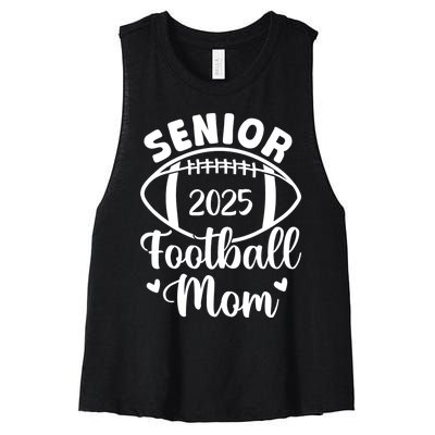 Senior Football Mom Class Of 2025 Proud Mom Of 2025 Graduate Women's Racerback Cropped Tank