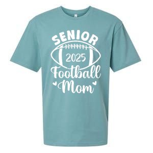 Senior Football Mom Class Of 2025 Proud Mom Of 2025 Graduate Sueded Cloud Jersey T-Shirt