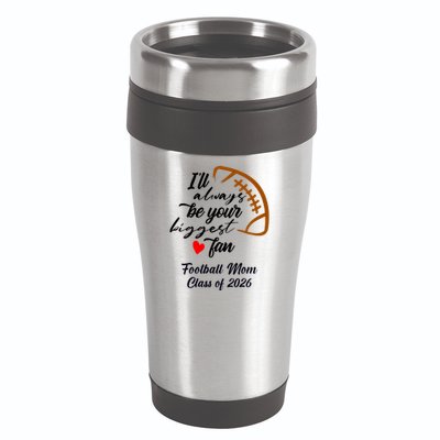 Senior Football Mom Class Of 2026 Graduation Graduate 16oz Travel Tumbler