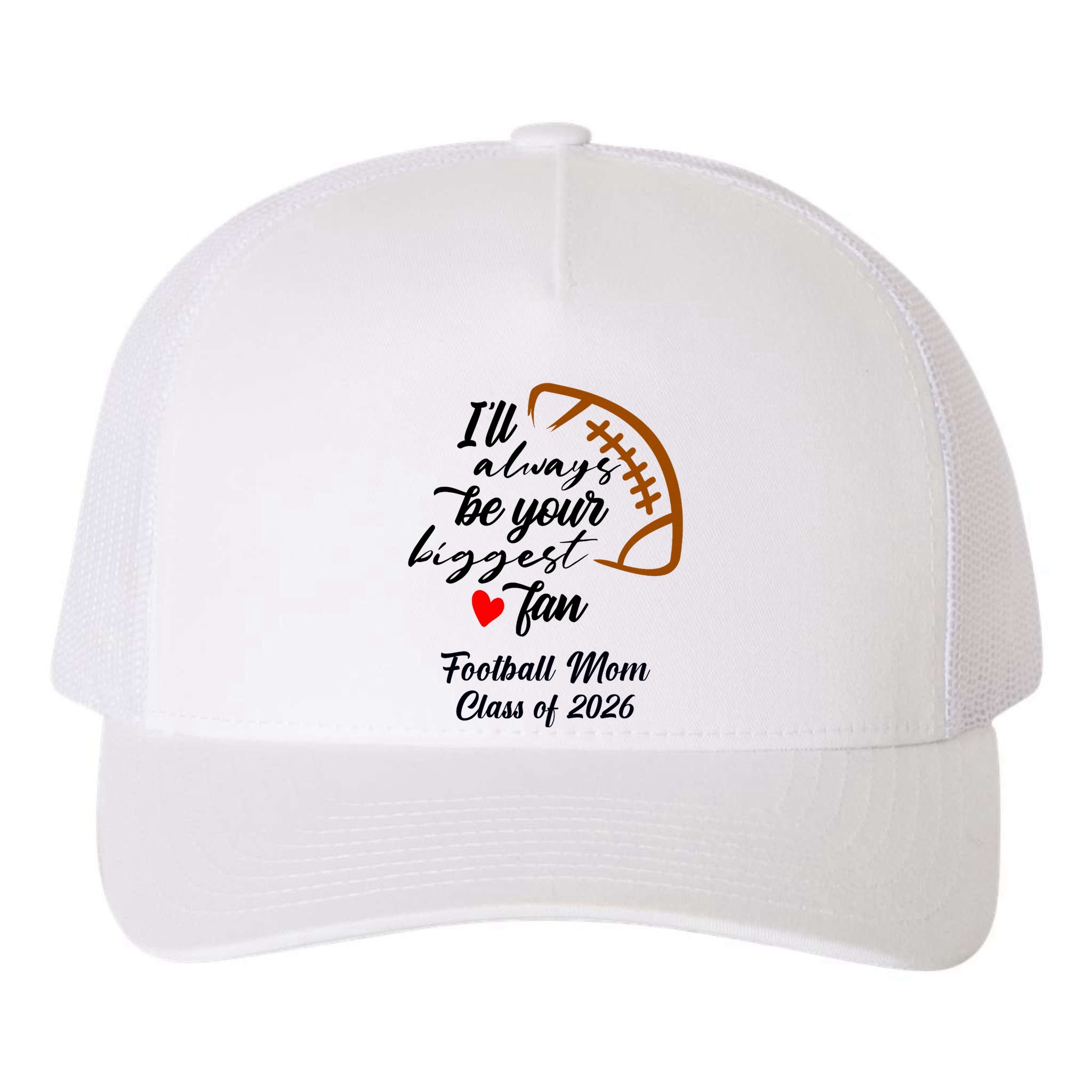 Senior Football Mom Class Of 2026 Graduation Graduate Yupoong Adult 5-Panel Trucker Hat