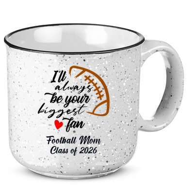 Senior Football Mom Class Of 2026 Graduation Graduate 15oz Campfire Ceramic Mug