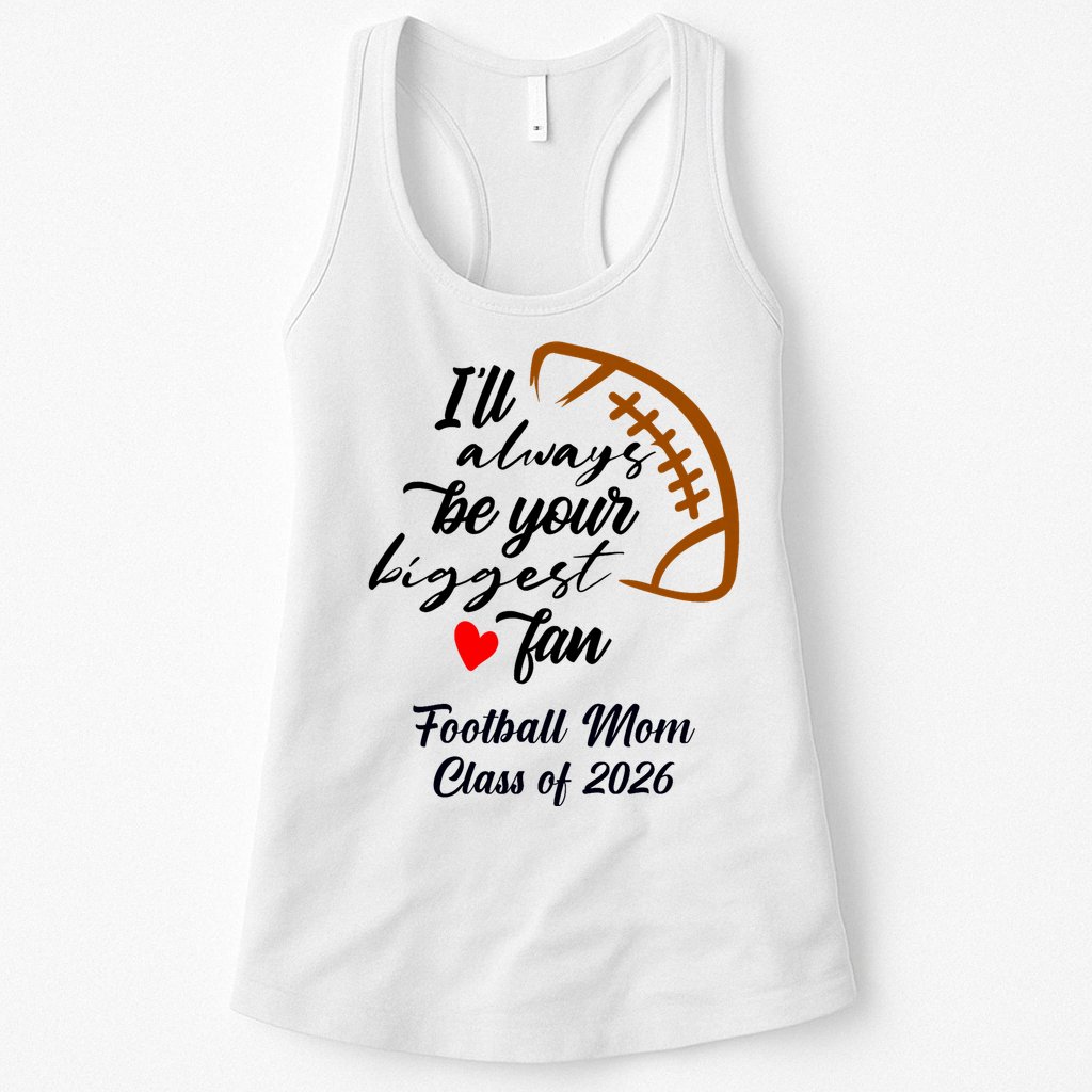 Senior Football Mom Class Of 2026 Graduation Graduate Womens Tank Top