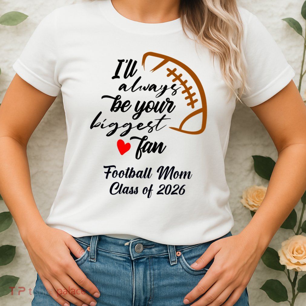 Senior Football Mom Class Of 2026 Graduation Graduate Womens T-Shirt
