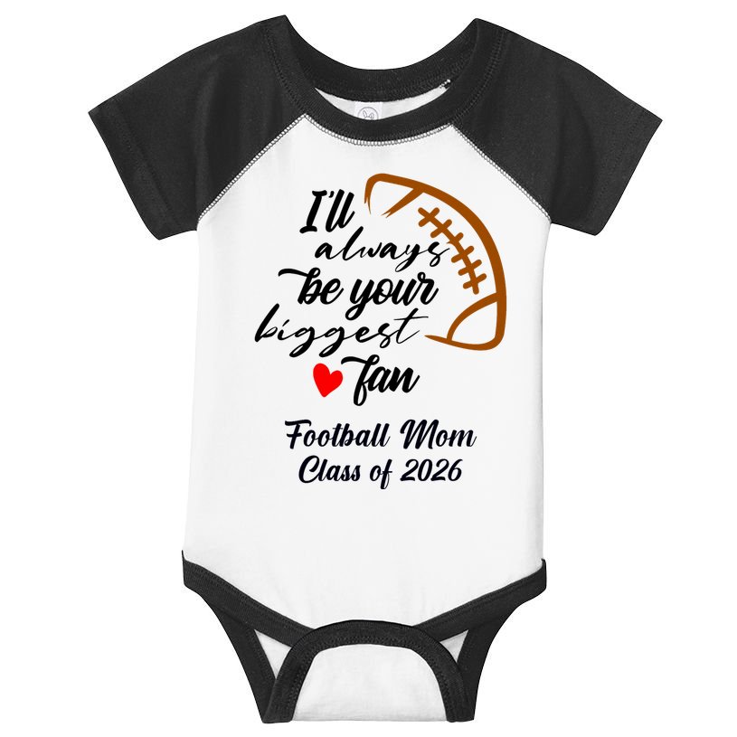 Senior Football Mom Class Of 2026 Graduation Graduate Infant Baby Jersey Bodysuit