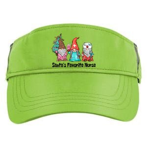 SantaS Favorite Nurse Life Gnome Crew Christmas Xmas Scrub Funny Gift Adult Drive Performance Visor