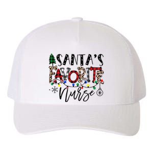 Santa's Favorite Nurse Xmas Light Santa Hat Christmas Funny Yupoong Adult 5-Panel Trucker Hat