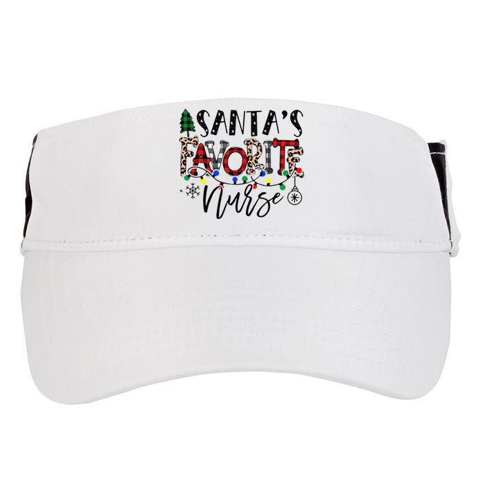 Santa's Favorite Nurse Xmas Light Santa Hat Christmas Funny Adult Drive Performance Visor