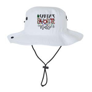 Santa's Favorite Nurse Xmas Light Santa Hat Christmas Funny Legacy Cool Fit Booney Bucket Hat