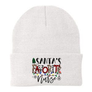 Santa's Favorite Nurse Xmas Light Santa Hat Christmas Funny Knit Cap Winter Beanie