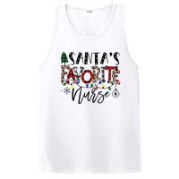 Santa's Favorite Nurse Xmas Light Santa Hat Christmas Funny PosiCharge Competitor Tank