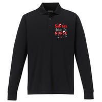 Santa Favorite Nurse For Christmas In Hospital Performance Long Sleeve Polo