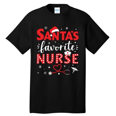 Santa Favorite Nurse For Christmas In Hospital Tall T-Shirt