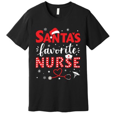 Santa Favorite Nurse For Christmas In Hospital Premium T-Shirt