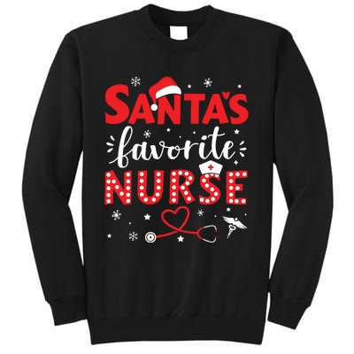 Santa Favorite Nurse For Christmas In Hospital Tall Sweatshirt