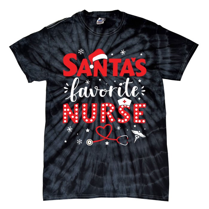 Santa Favorite Nurse For Christmas In Hospital Tie-Dye T-Shirt