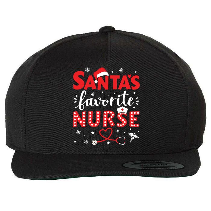 Santa Favorite Nurse For Christmas In Hospital Wool Snapback Cap