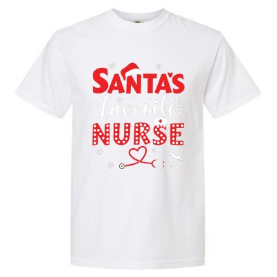 Santa Favorite Nurse For Christmas In Hospital Garment-Dyed Heavyweight T-Shirt